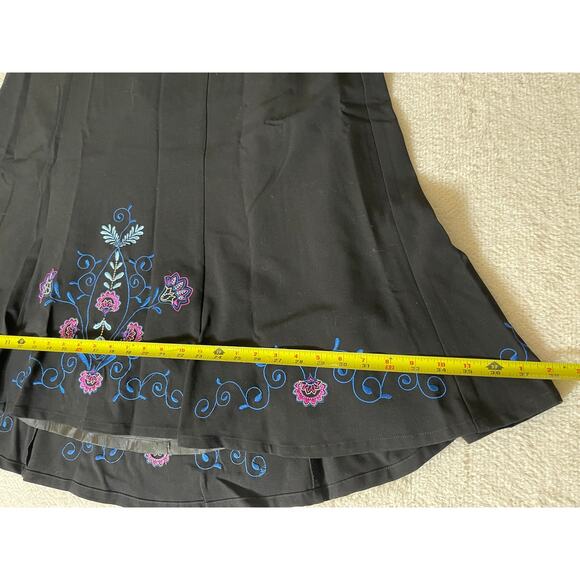 VTG Maggie Barnes Women Embroidered Flower Elastic Waist  Feminine Maxi Skirt 2X - Picture 11 of 14
